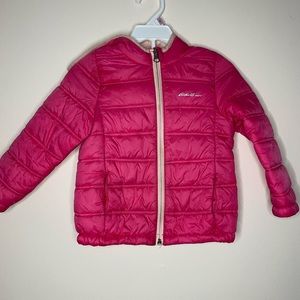 Eddie Bauer Puffer Pink Jacket with Hood in size 4T